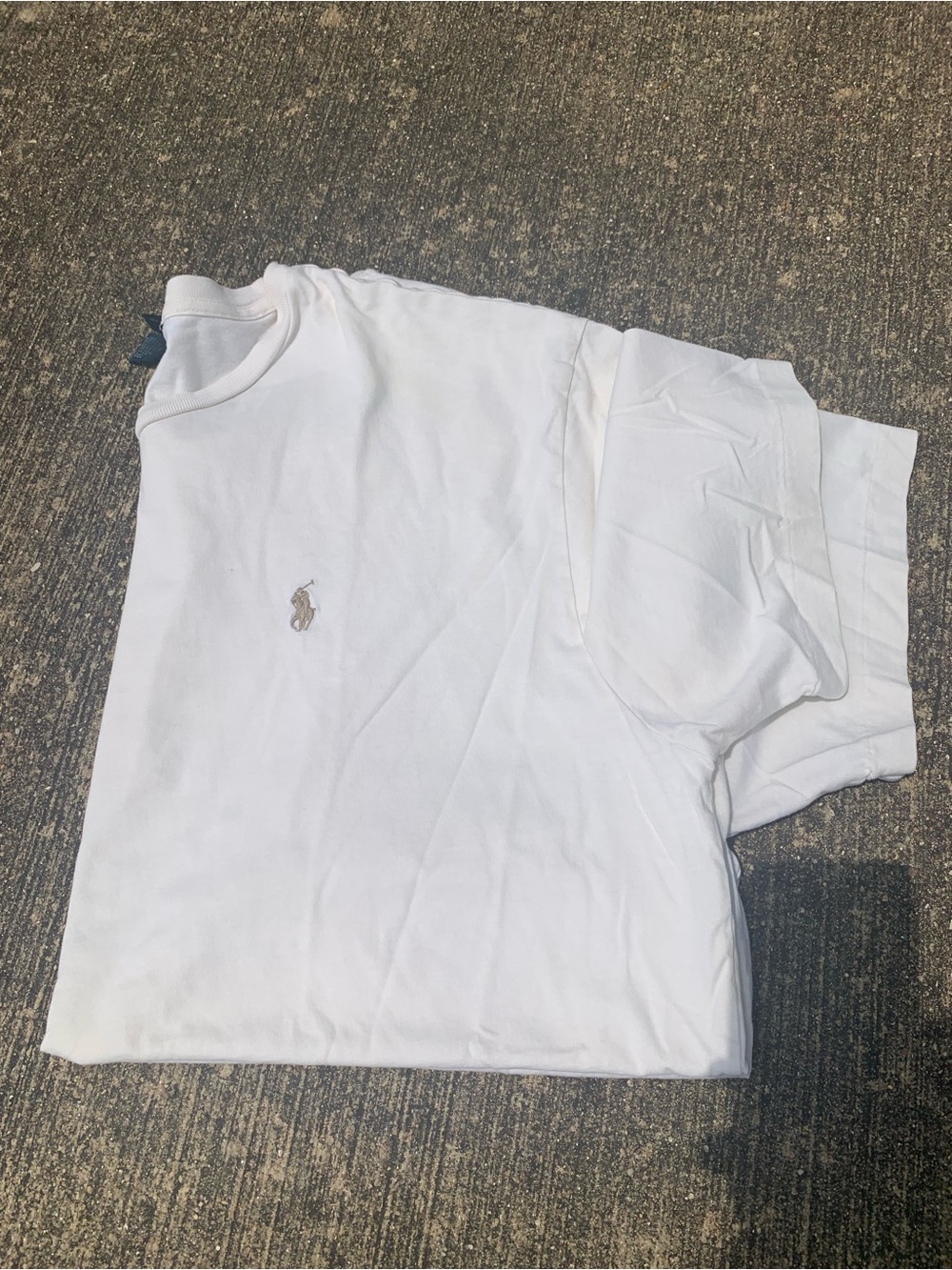 Polo by Ralph Lauren White T-Shirt with Gray Embroidered Pony